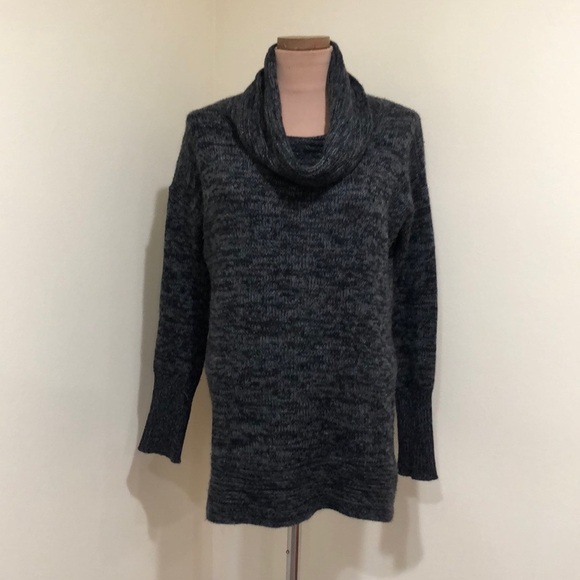 Autumn Cashmere Cowl Neck Sweater Size Medium Dark Gray - Picture 2 of 9
